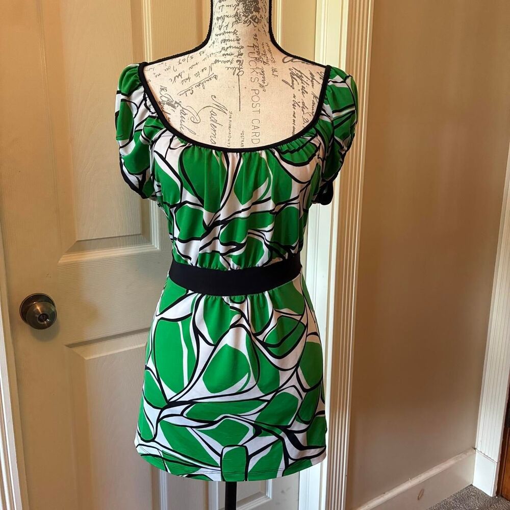 Unbranded Women's Green and White Blouse